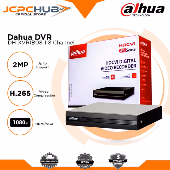 Dahua XVR1B08-I 8 Channel Penta-brid 1080N/720p Cooper 1U XVR